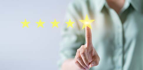 Image of 5-star review rating